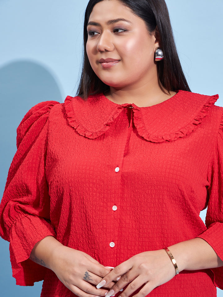 plus size peter pan collar blouse