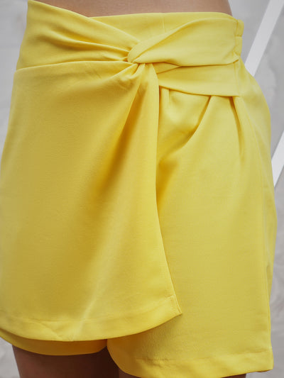 Athena Women Yellow Mid-Rise Mini Skorts