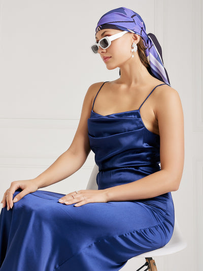 Athena Women Purple & Black Printed Scarf - Athena Lifestyle