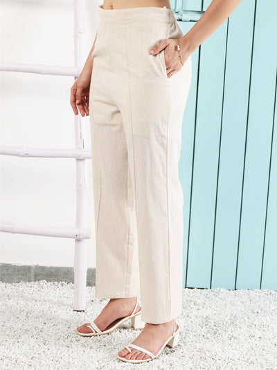 Athena Immutable Women Straight Fit Easy Wash Formal Trousers