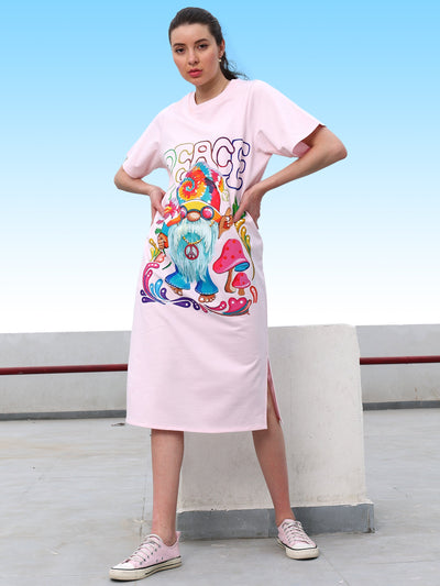 Athena Graphic Printed T-shirt Dress