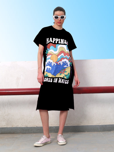 Athena Graphic Printed T-shirt Dress