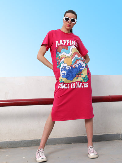 Athena Graphic Printed T-shirt Dress