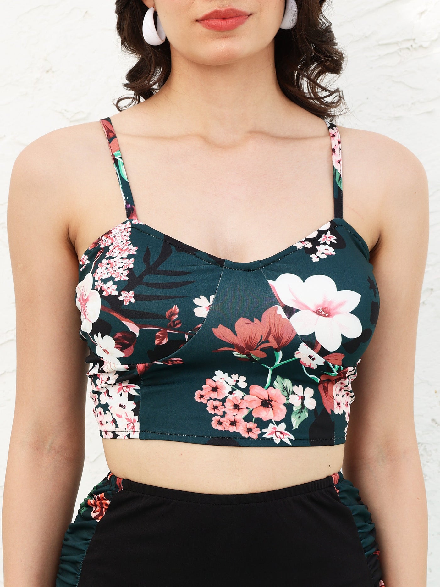 Athena Printed Crop Top & Briefs Swim Set