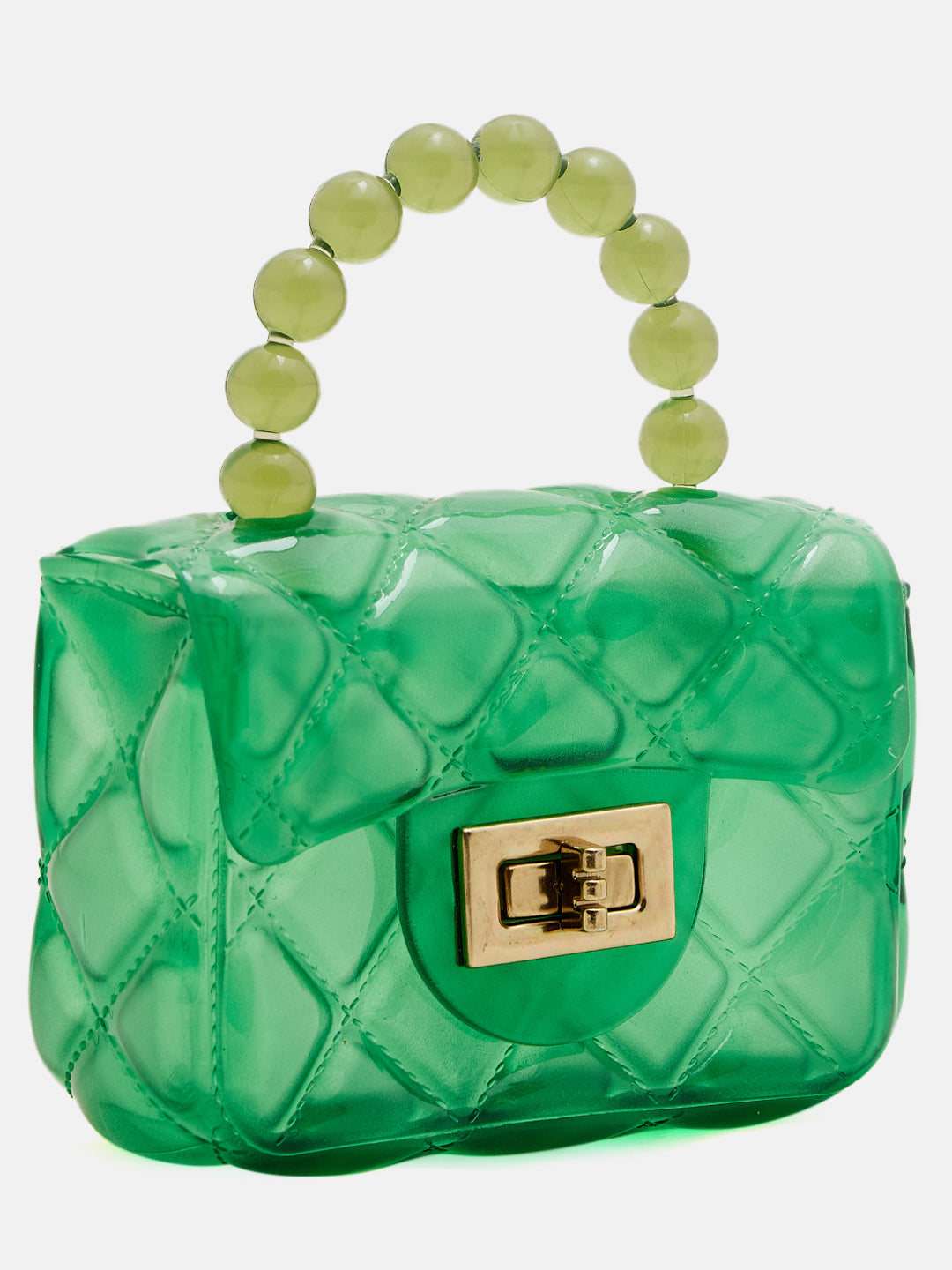 Athena Green Textured Quilted Structured Handheld Bag - Athena Lifestyle