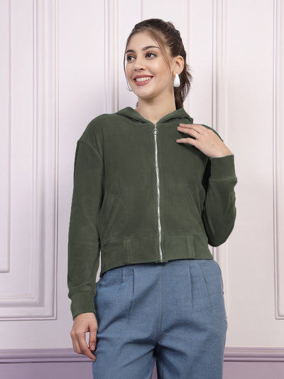 Athena Olive Green Outdoor Sporty Jacket