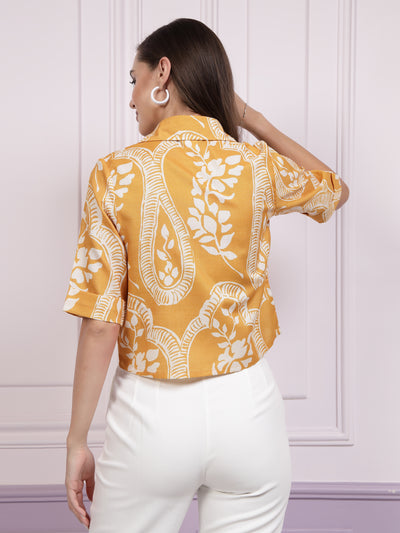 Athena Floral Printed Shirt Style Top