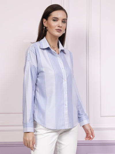 Athena Vertical Stripes Cotton Casual Shirt