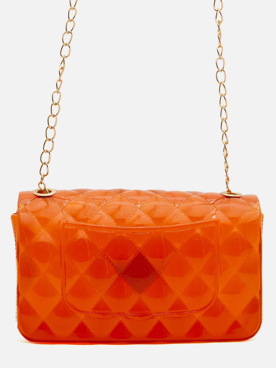 Athena Orange Textured Quilted Structured Handheld Bag - Athena Lifestyle