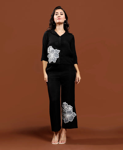 Athena Embellished Shirt & Trousers Co-Ord