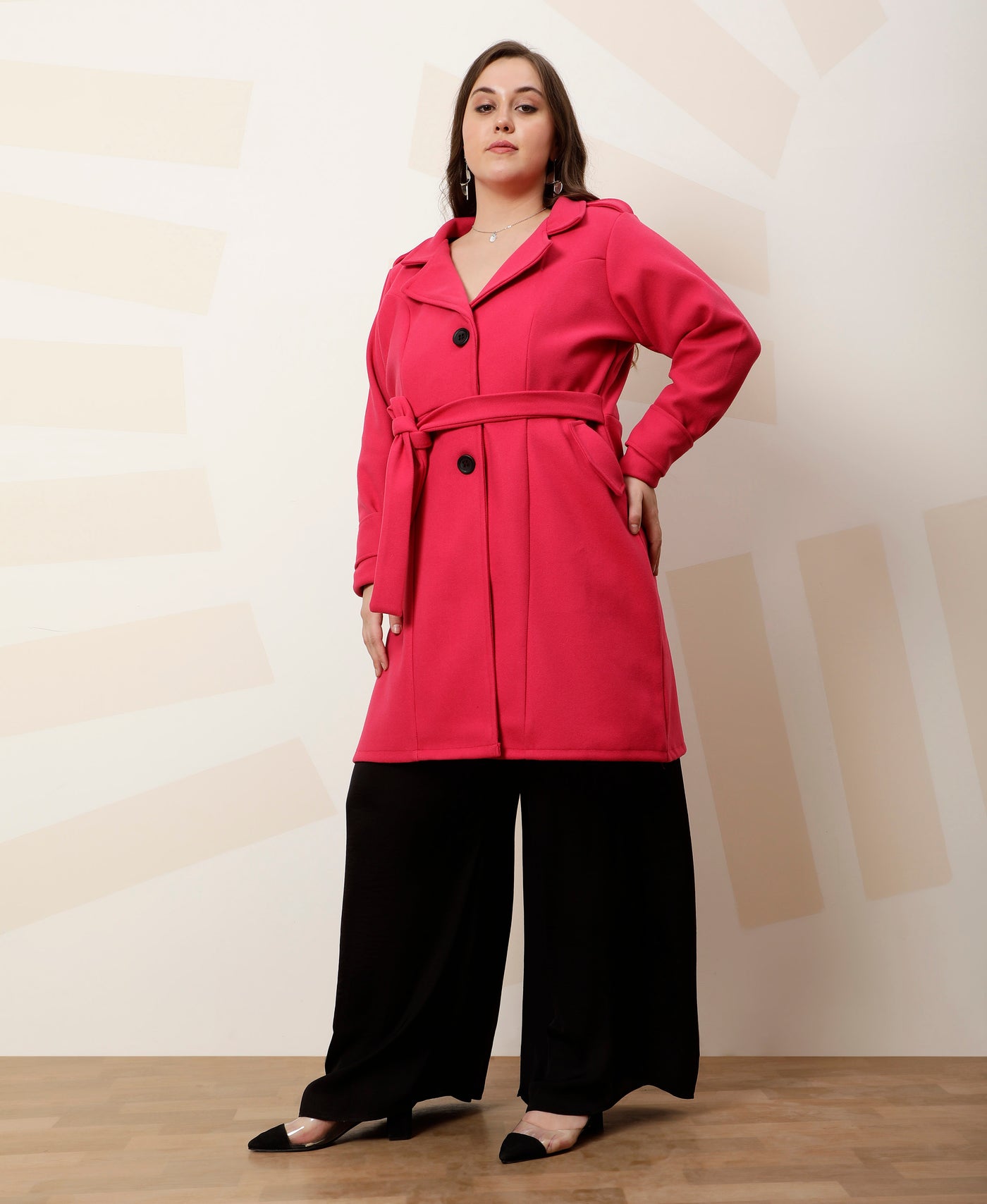 Athena Ample Women Single-Breasted Overcoat