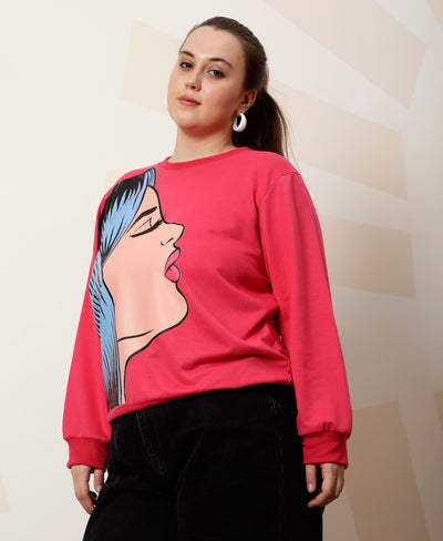 Athena Ample Women Printed Sweatshirt