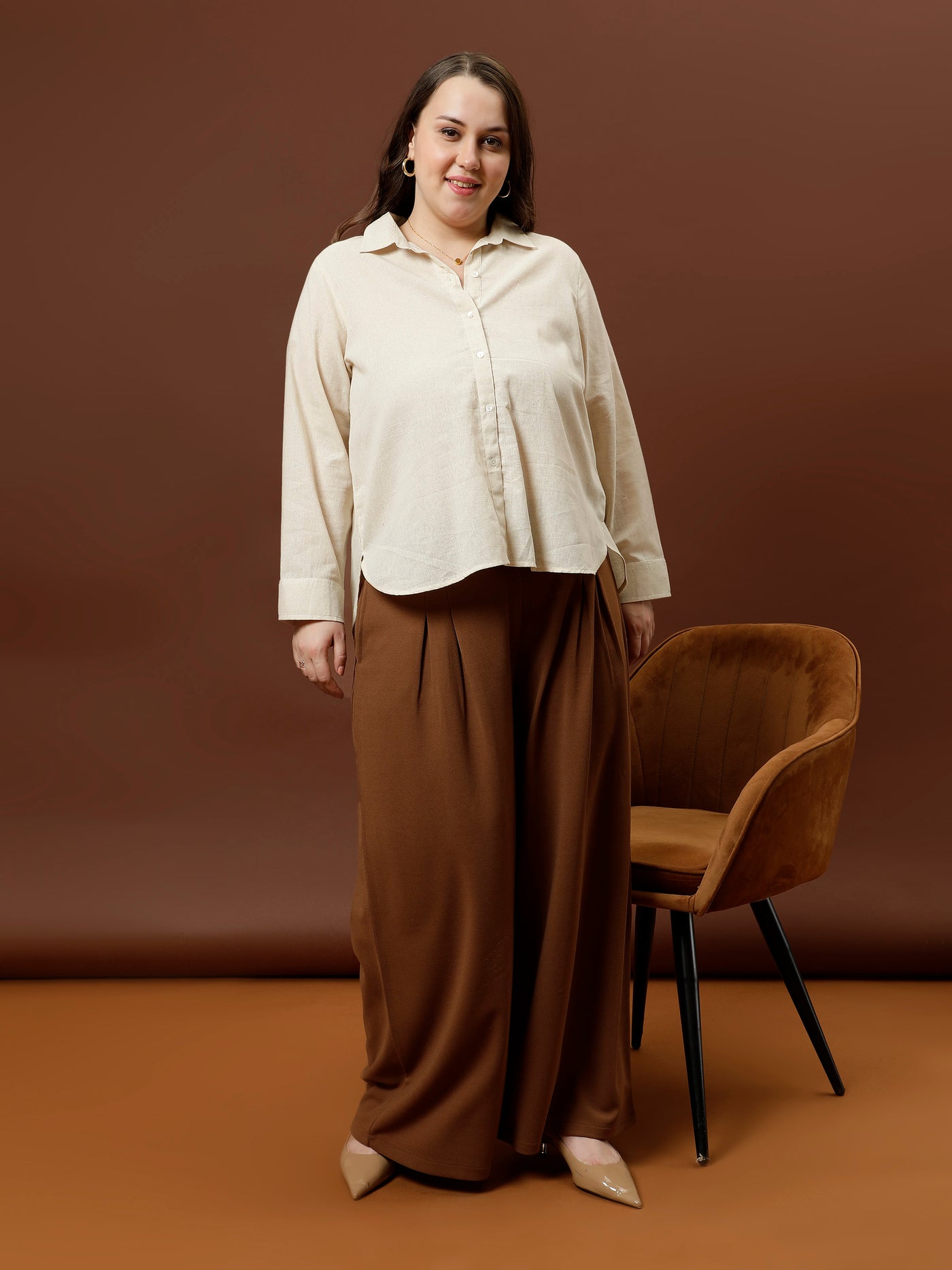 Athena Ample Linen Off white regular top