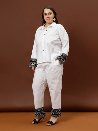 Athena Ample Pure Cotton Shirt With Trouser Co-Ords