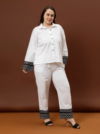 Athena Ample Pure Cotton Shirt With Trouser Co-Ords