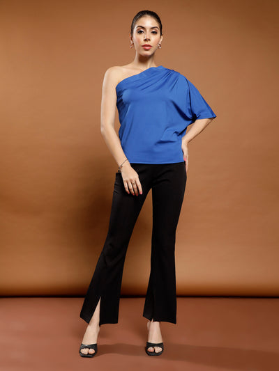 Athena One Shoulder Extended Sleeves Top