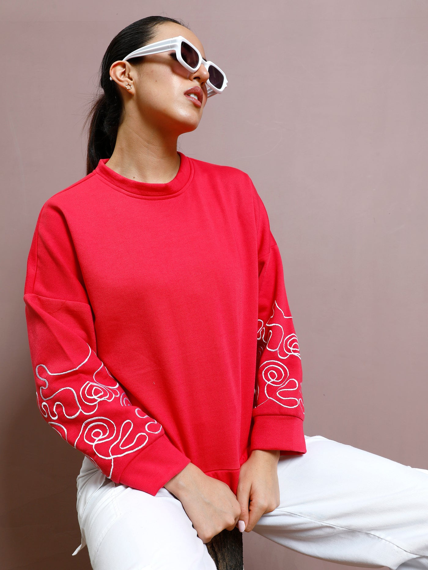 Athena Women Embroidered Sweatshirt