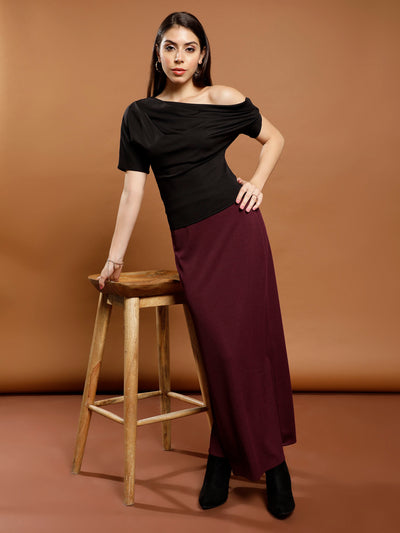 Athena Immutable Ribbed Straight Maxi Skirt