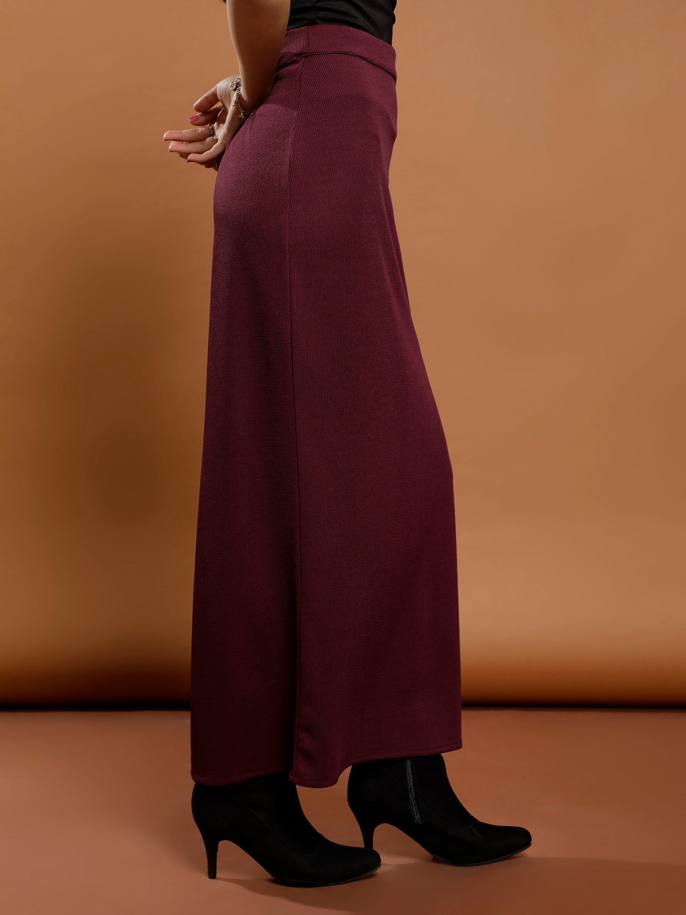 Athena Immutable Ribbed Straight Maxi Skirt