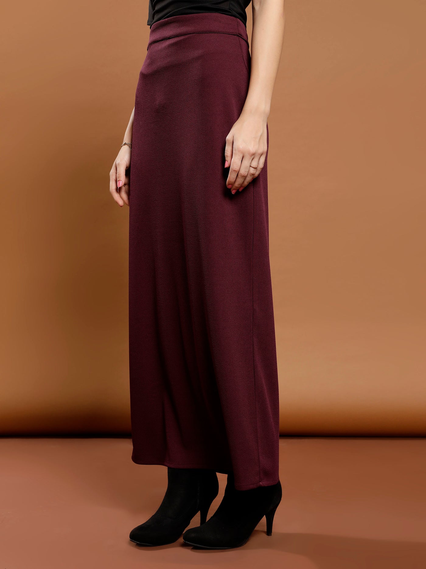 Athena Immutable Ribbed Straight Maxi Skirt