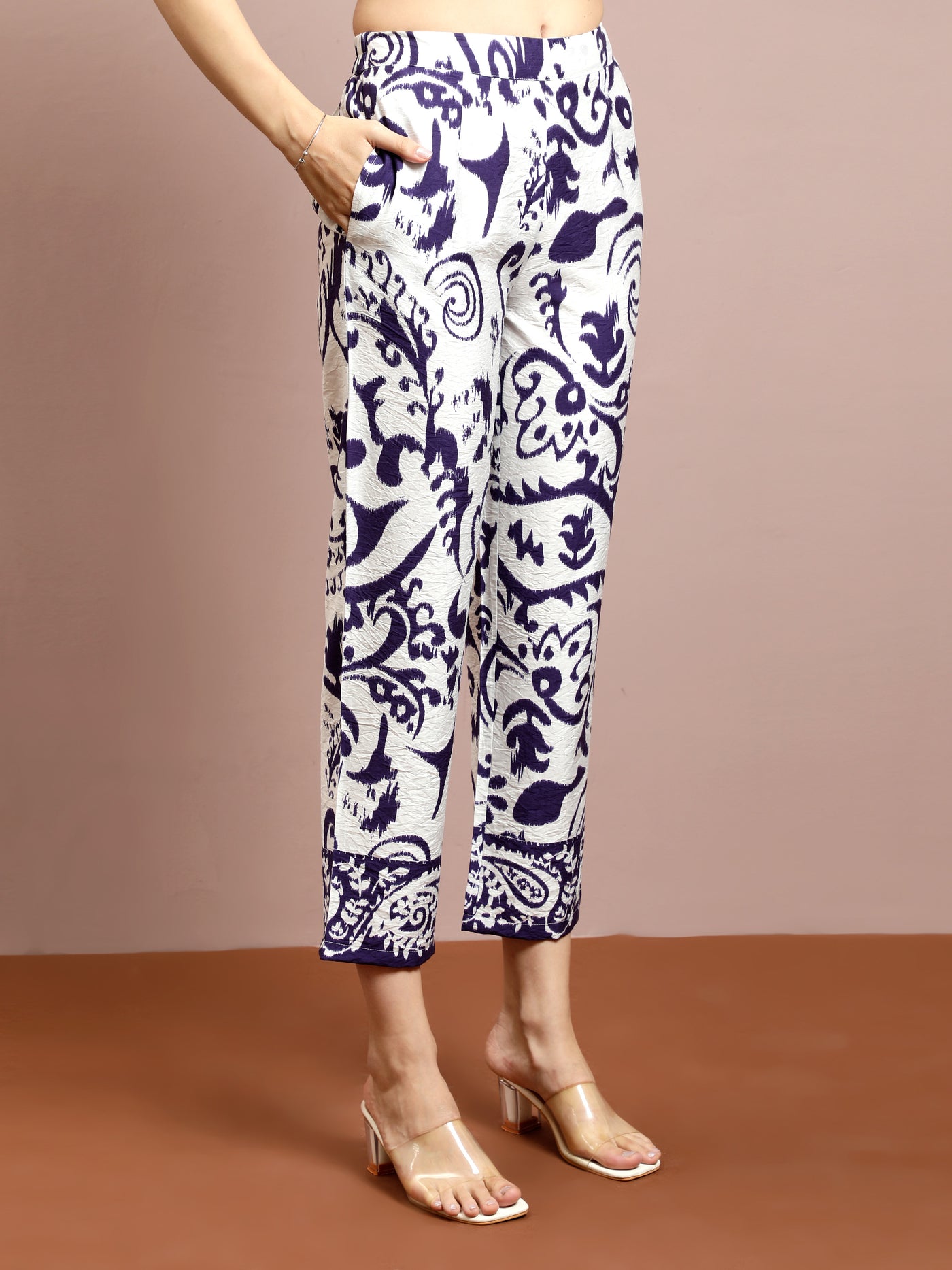 Boho By Athena Floral Printed Shirt With Trousers