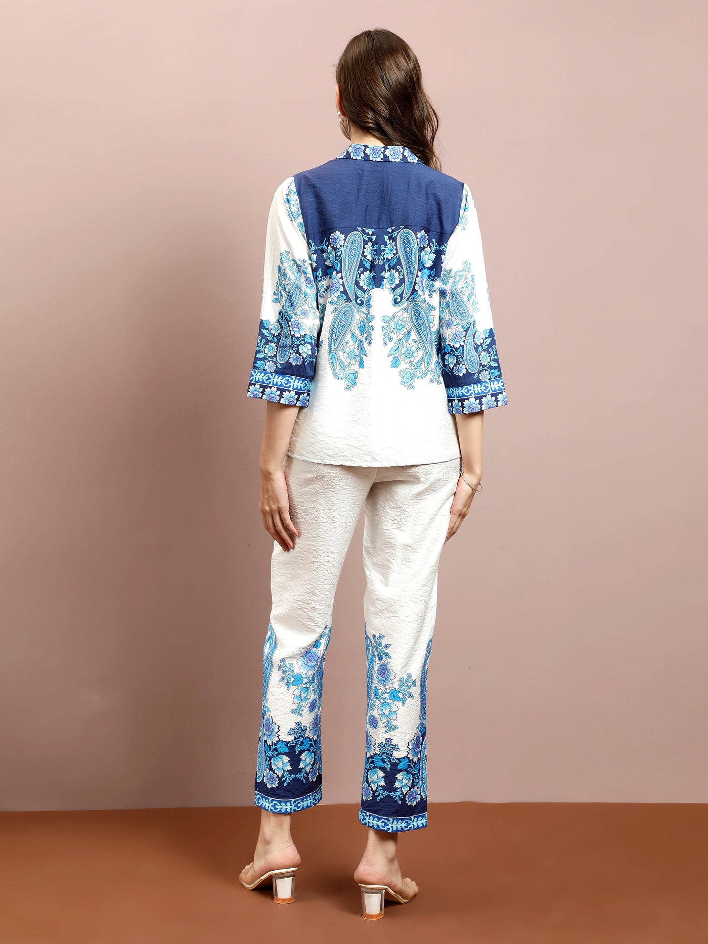 Boho By Athena Floral Printed Shirt With Trousers