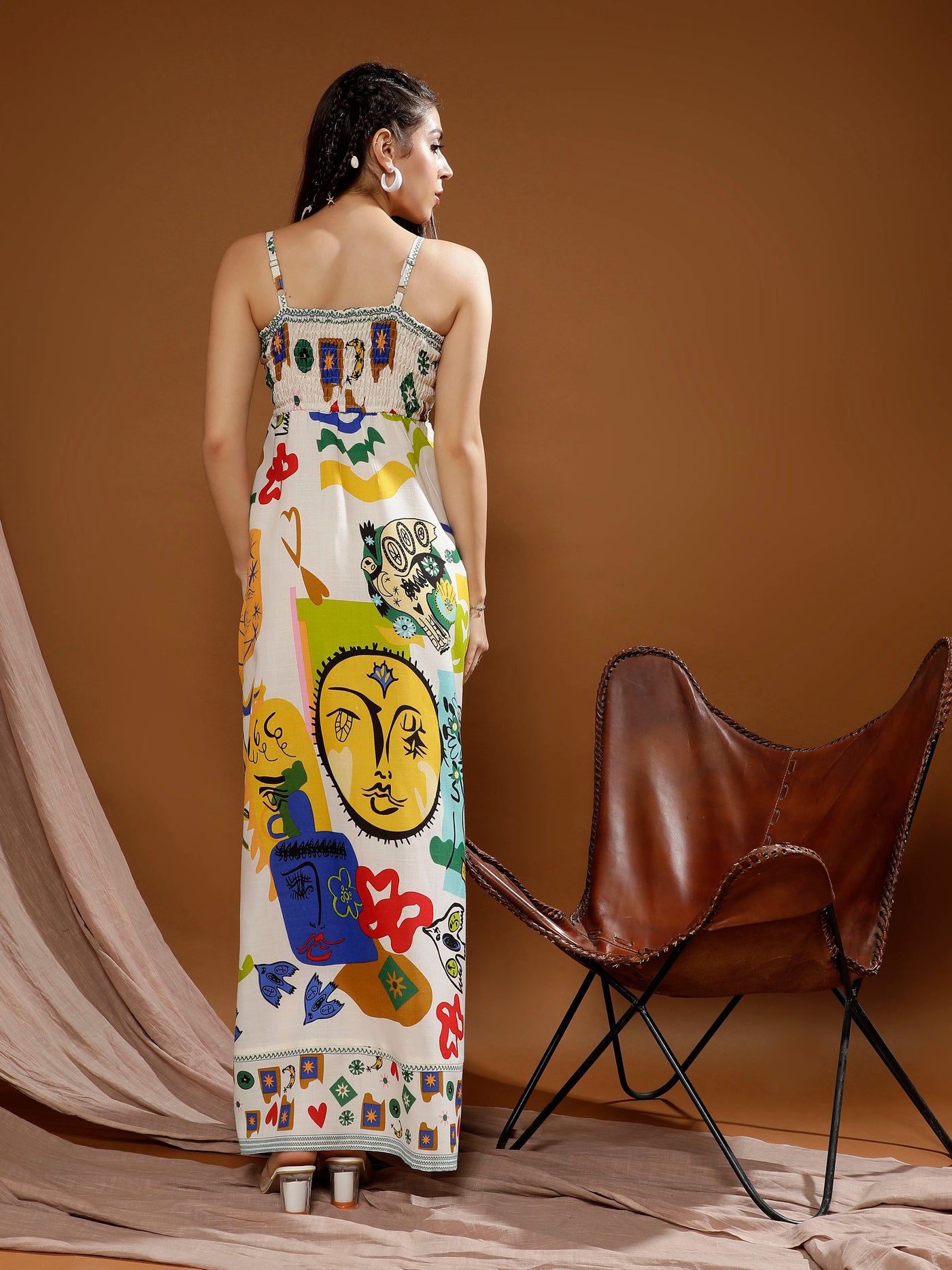 Boho By Athena Floral Print A-Line Maxi Dress