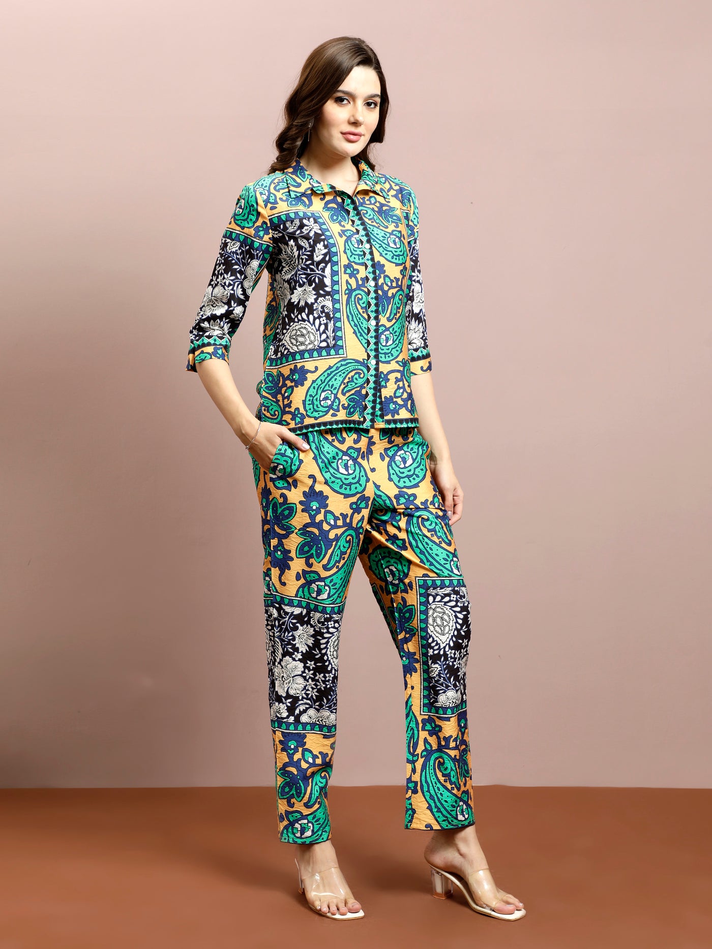 Boho By Athena Printed Shirt & Trouser