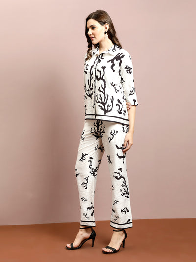 Boho By Athena Printed Shirt With Trouser