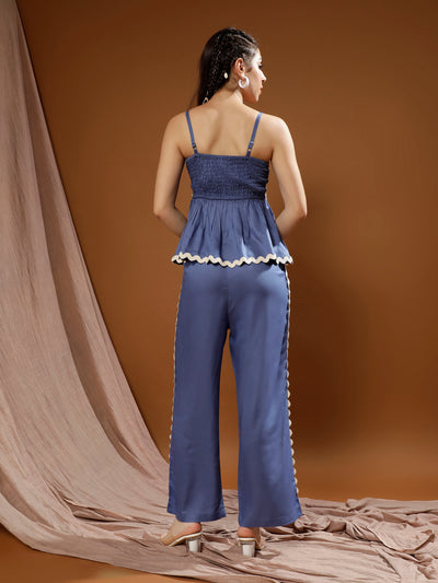 Boho By Athena Spiral Lace Top With Trouser Co-Ords