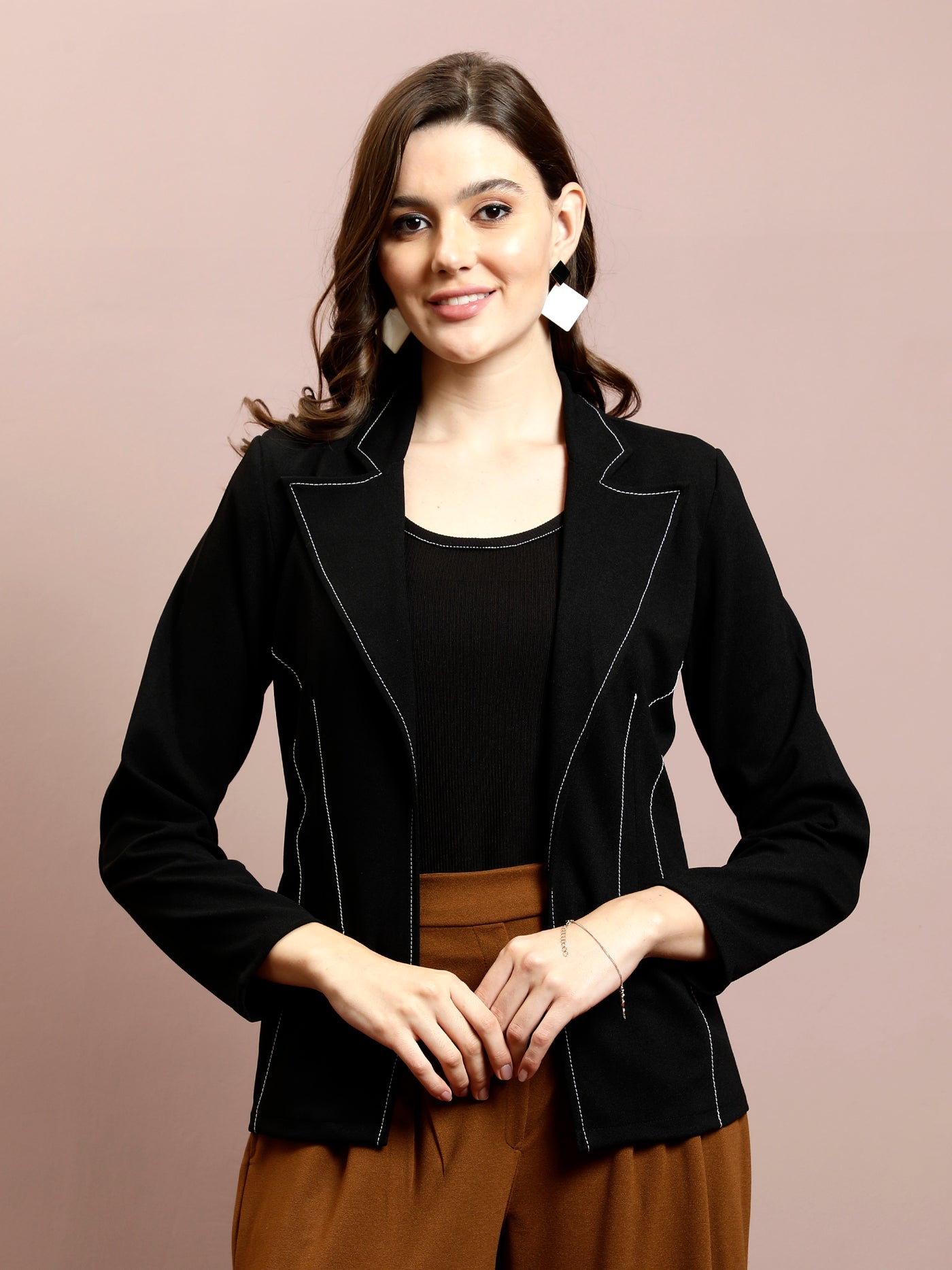 Athena Immutable Single-Breasted Detailing Blazer