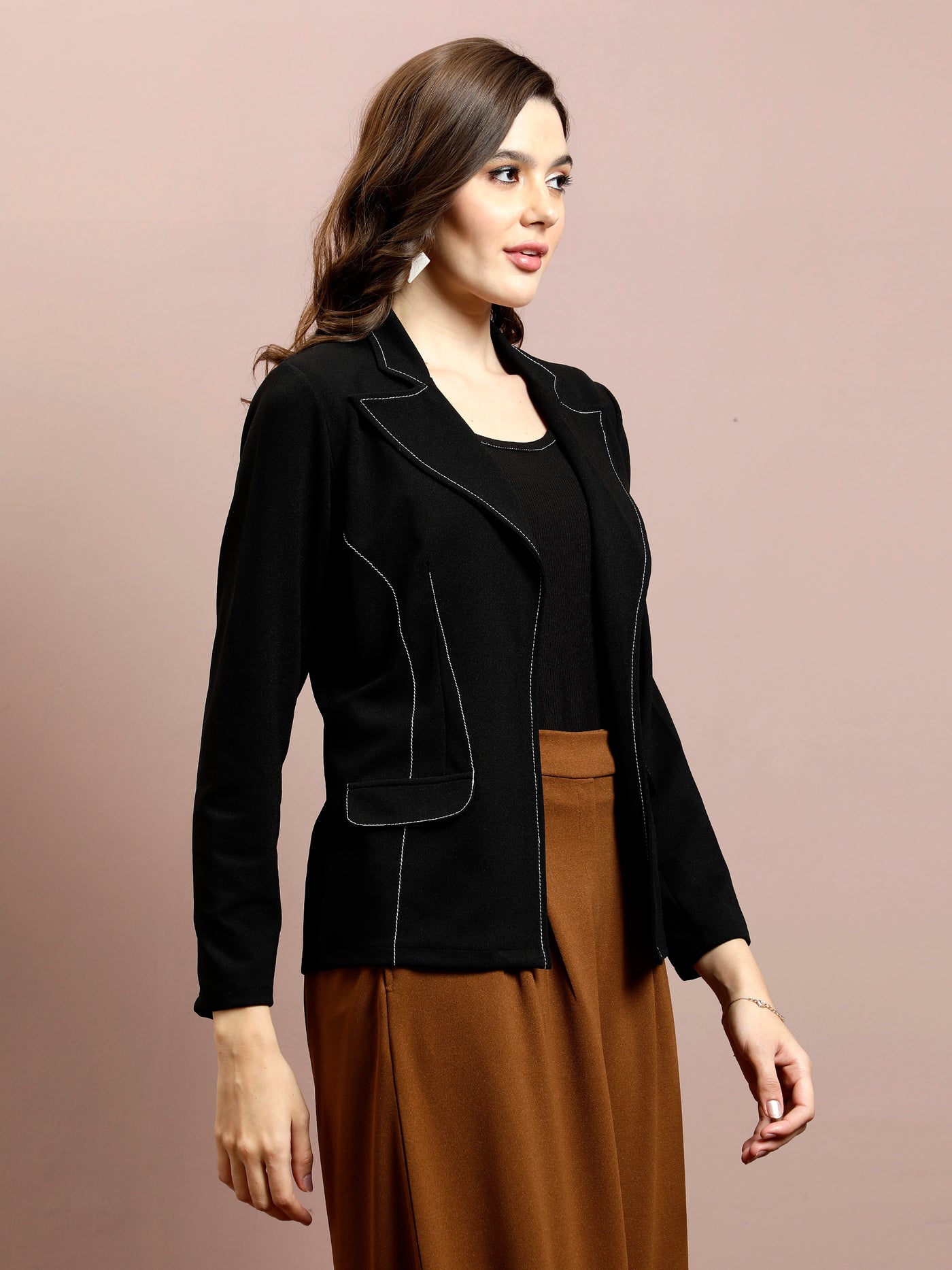 Athena Immutable Single-Breasted Detailing Blazer