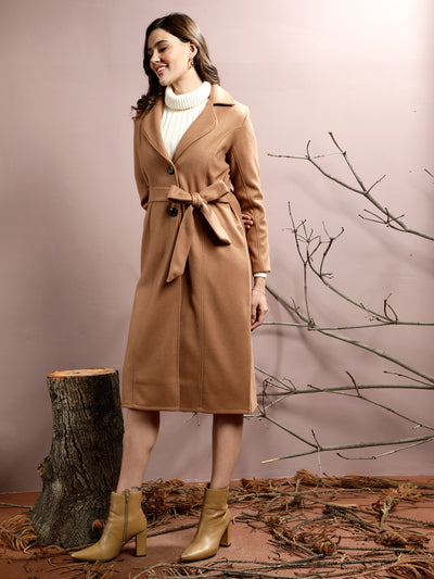 Athena Notched Collar Longline Overcoat