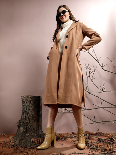 Athena Notched Collar Longline Overcoat