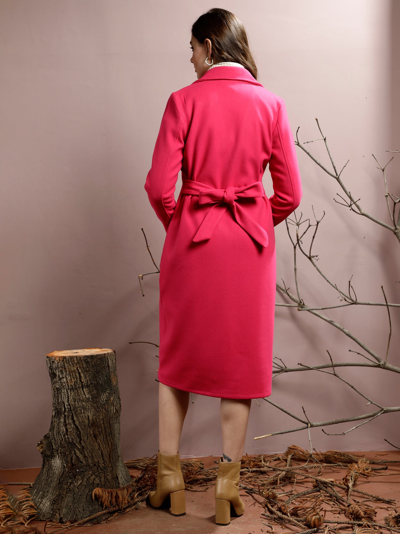 Athena Notched Collar Longline Over Coat