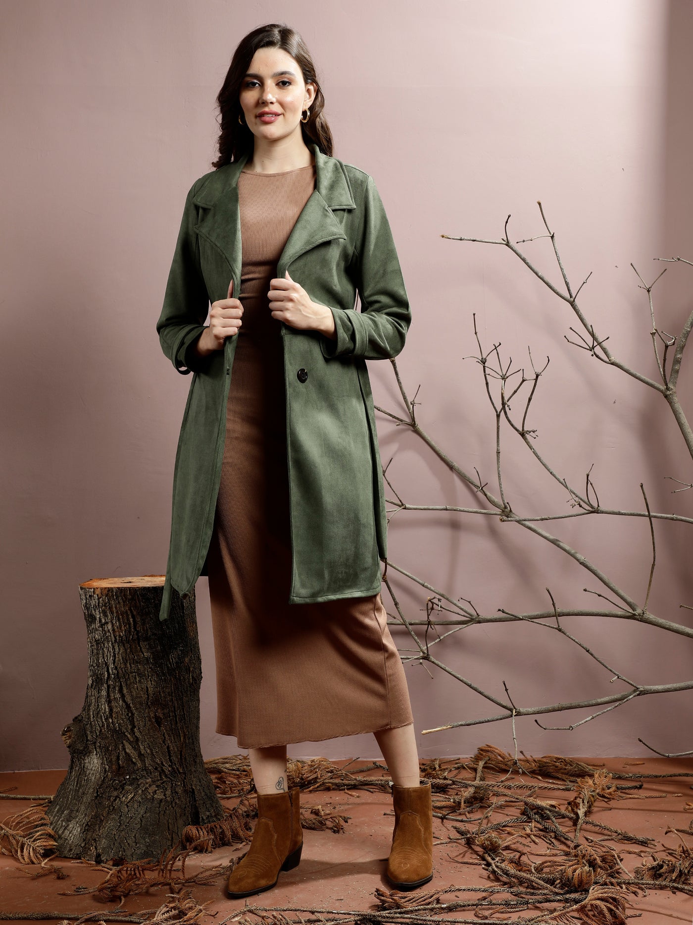 Athena Notched Collar Longline Over Coat