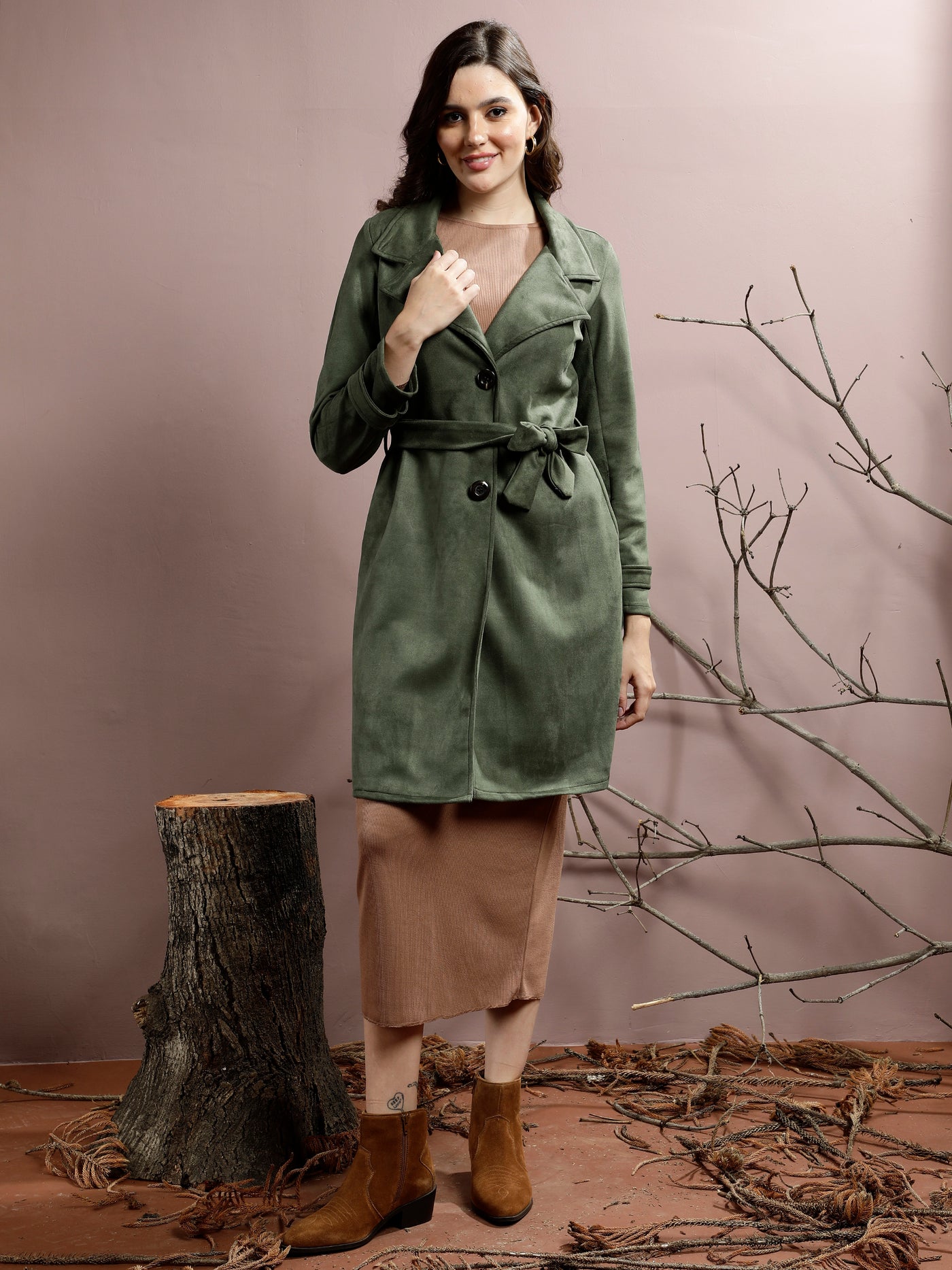 Athena Notched Collar Longline Over Coat