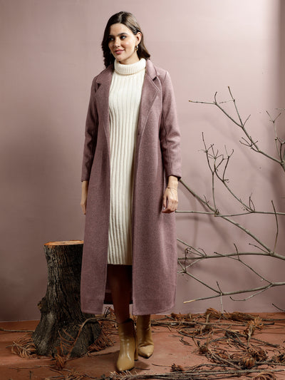 Athena Notched Collar Longline Overcoat