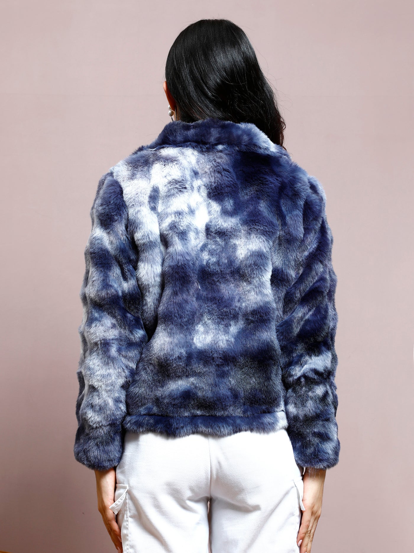 Athena Dyed Single-Breasted Lapelled Fur Coat