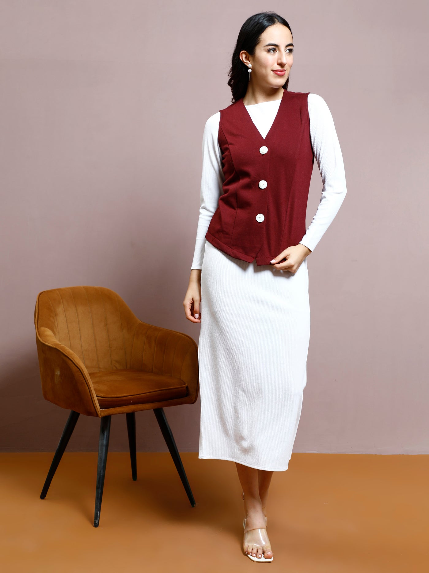 Athena Women V-Neck Waistcoat