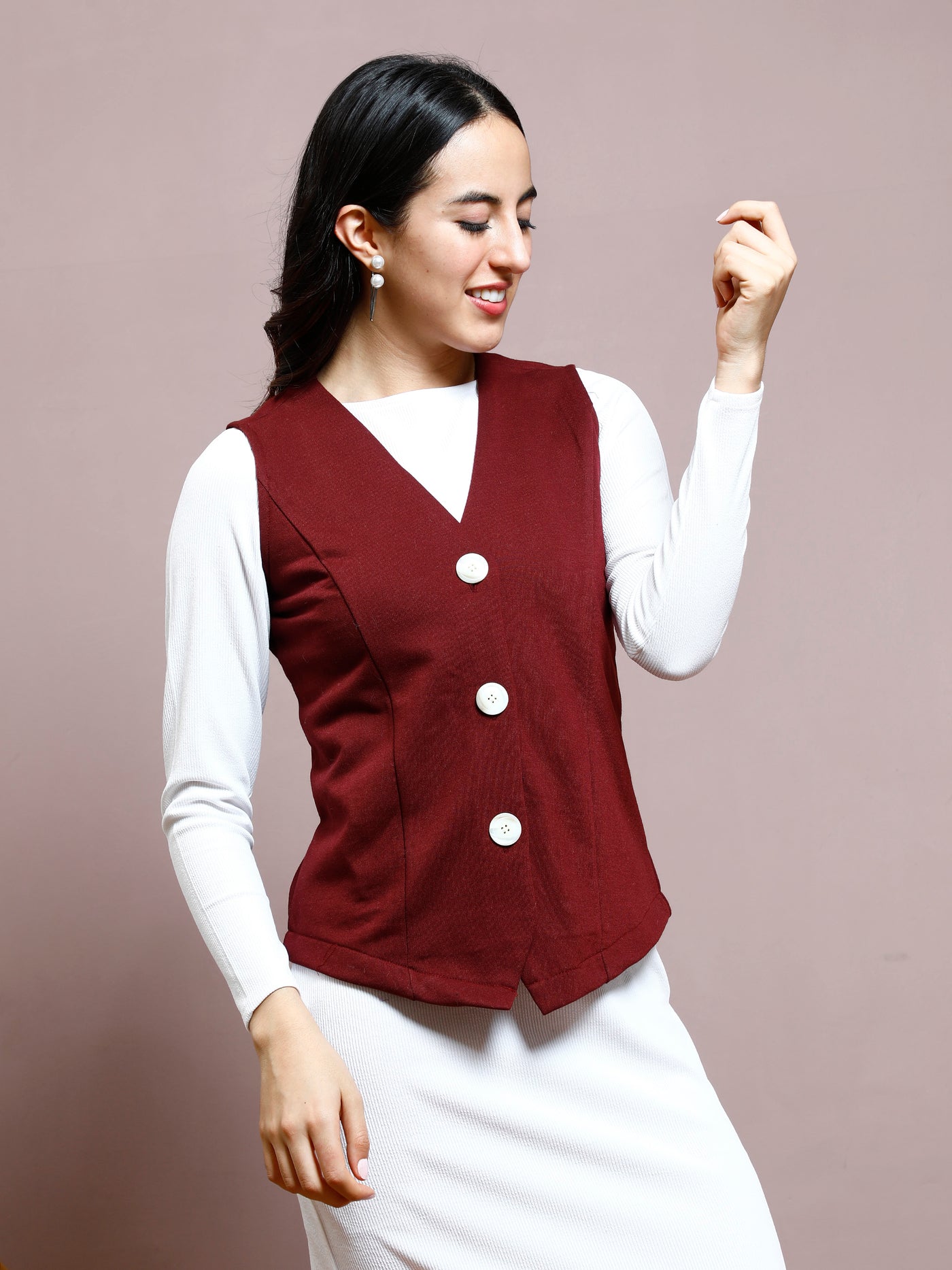 Athena Women V-Neck Waistcoat