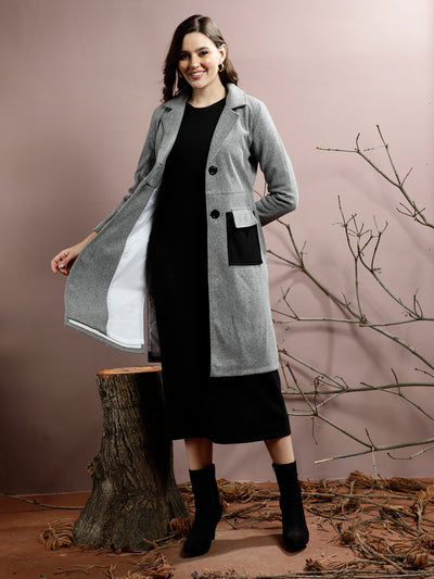 Athena Notched Collar Longline Over Coat