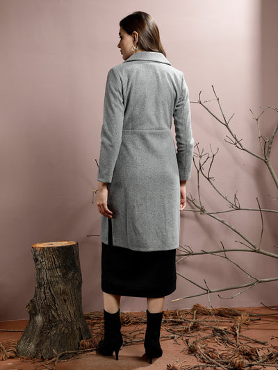 Athena Notched Collar Longline Over Coat