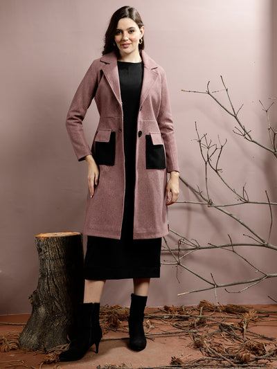 Athena Notched Collar Longline Over Coat