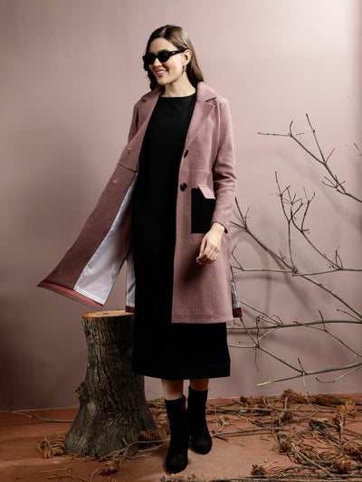 Athena Notched Collar Longline Over Coat