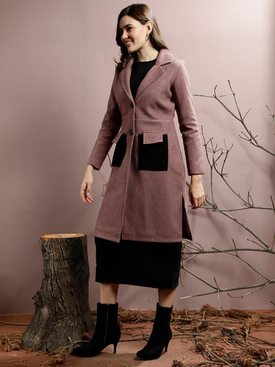 Athena Notched Collar Longline Over Coat