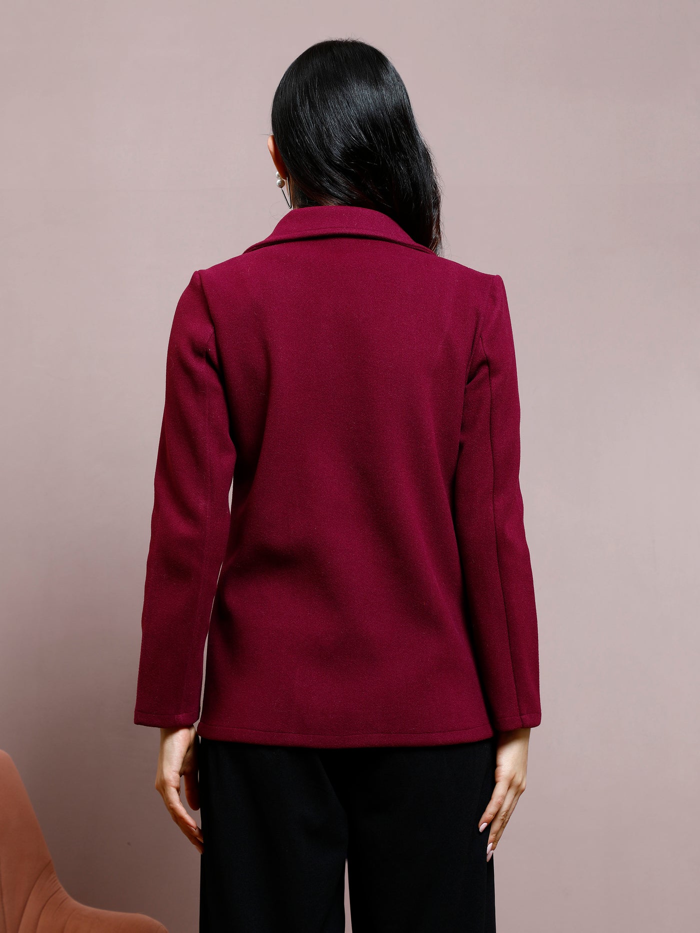 Athena Notched Lapel Single-Breasted Blazer