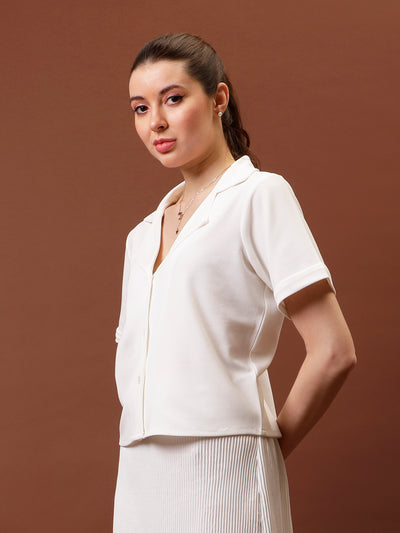 Athena Collar Top With Pleated Skirt Co-Ords