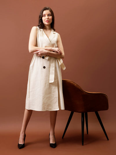 Athena Immutable Linen Formal Midi Dress