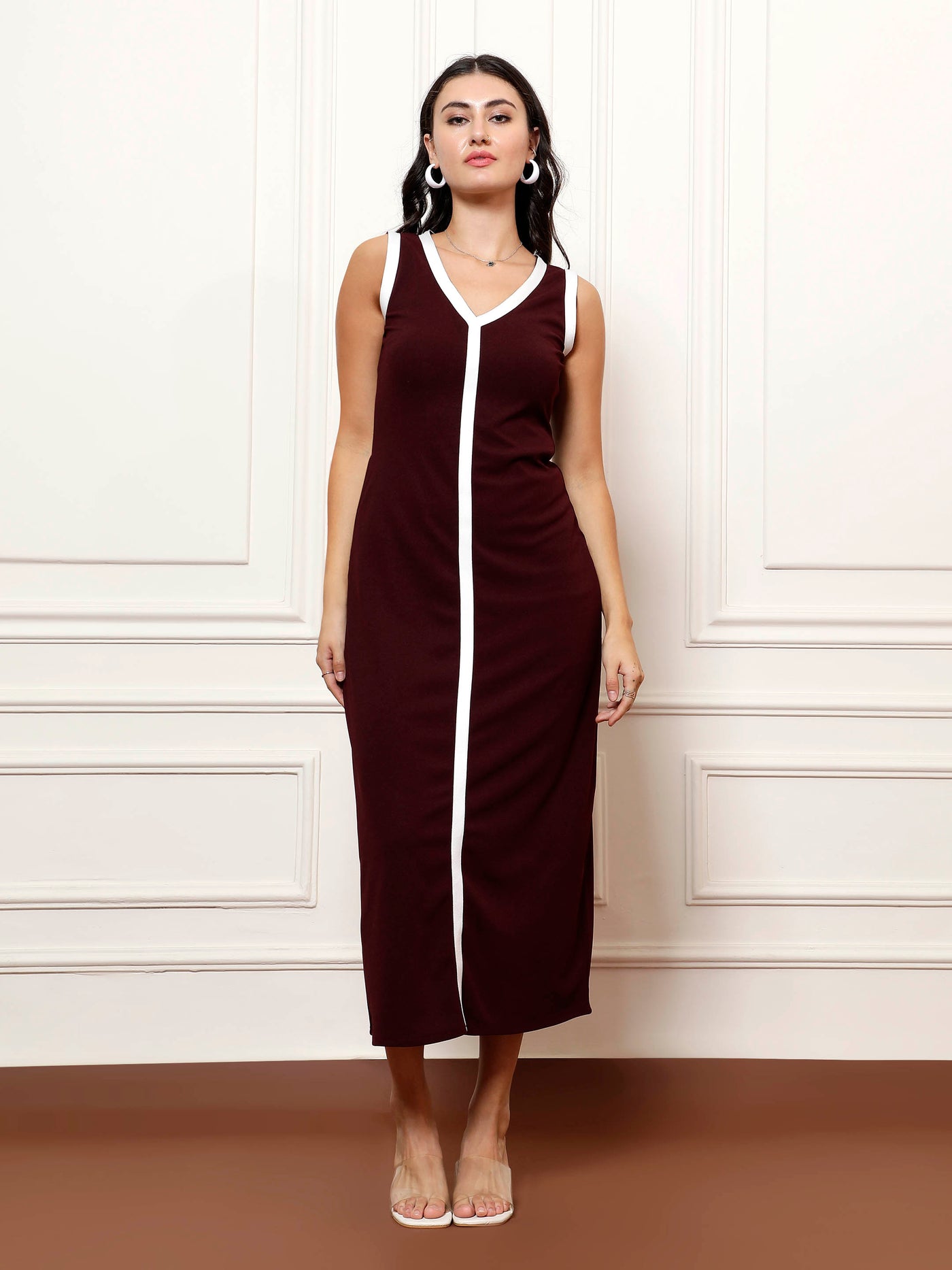 Athena Immutable Scuba A-Line Maxi Dress